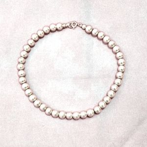 10" ankle Sterling silver bead bracelet